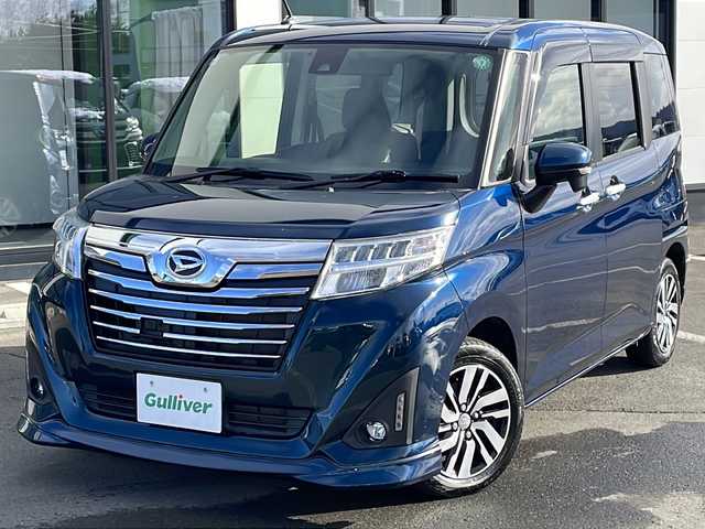 ダイハツ トール カスタムG SAⅡ 道東・釧路十勝 2017(平29)年 6.7万km レーザーブルークリスタルシャイン ・4WD/・社外SDナビ/ （ラジオ・BT・CD・DVD・フルセグ)/・バックカメラ/・クルーズコントロール/・両側パワースライドドア/・ドアバイザー/・横滑り防止装置/・コーナーセンサー/・バックカメラ/・LEDオートライト/・フォグランプ/・ステアリングスイッチ/・ETC/・電動格納ウィンカーミラー/・スマートキー/・プッシュスタート/・純正14インチアルミホイール/・社外AW付冬タイヤ積込/(165/65/R14・5mm)
