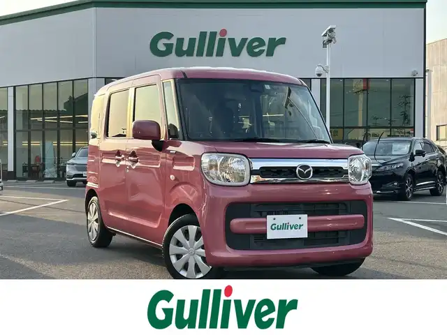 マツダ フレアワゴン ハイブリッド XS 愛媛県 2018(平30)年 3.2万km チアフルピンクM 禁煙車/登録時走行距離：31147km/イクリプスナビ(CD/AM/FM)/ワンセグTV/パワースライドドア(両側)/バックカメラ/ドライブレコーダー/パーキングセンサー/デュアルセンサーブレーキサポート/誤発進抑制機能/後退時ブレーキサポート/車線逸脱警報機能/ふらつき警報機能/先行車発進お知らせ機能/ハイビームアシスト/オートライト/オートエアコン/運転席シートヒーター/アドバンストキーレスエントリー/キーレスプッシュスタートシステム