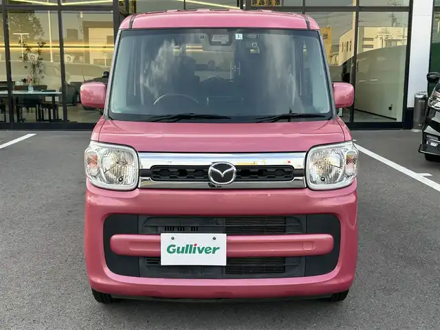 マツダ フレアワゴン ハイブリッド XS 愛媛県 2018(平30)年 3.2万km チアフルピンクM 禁煙車/登録時走行距離：31147km/イクリプスナビ(CD/AM/FM)/ワンセグTV/パワースライドドア(両側)/バックカメラ/ドライブレコーダー/パーキングセンサー/デュアルセンサーブレーキサポート/誤発進抑制機能/後退時ブレーキサポート/車線逸脱警報機能/ふらつき警報機能/先行車発進お知らせ機能/ハイビームアシスト/オートライト/オートエアコン/運転席シートヒーター/アドバンストキーレスエントリー/キーレスプッシュスタートシステム