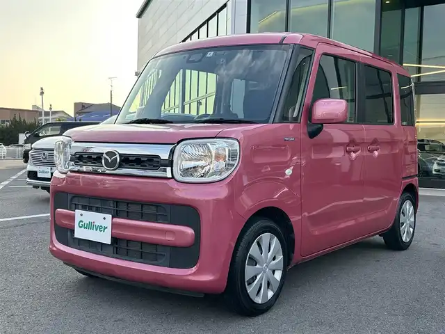 マツダ フレアワゴン ハイブリッド XS 愛媛県 2018(平30)年 3.2万km チアフルピンクM 禁煙車/登録時走行距離：31147km/イクリプスナビ(CD/AM/FM)/ワンセグTV/パワースライドドア(両側)/バックカメラ/ドライブレコーダー/パーキングセンサー/デュアルセンサーブレーキサポート/誤発進抑制機能/後退時ブレーキサポート/車線逸脱警報機能/ふらつき警報機能/先行車発進お知らせ機能/ハイビームアシスト/オートライト/オートエアコン/運転席シートヒーター/アドバンストキーレスエントリー/キーレスプッシュスタートシステム
