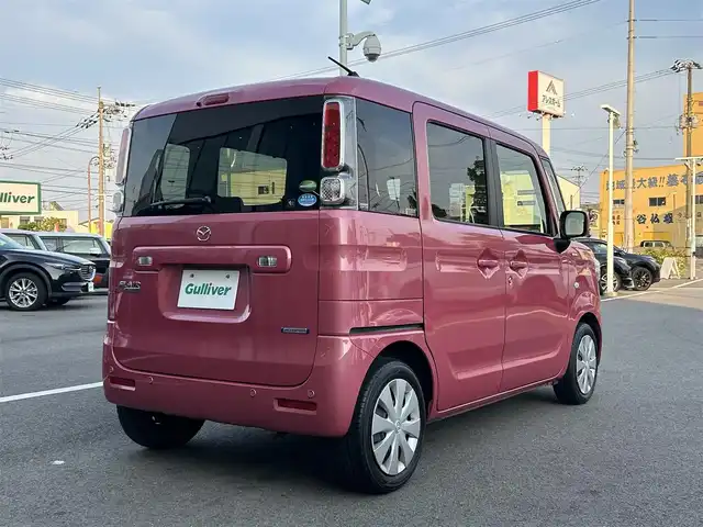 マツダ フレアワゴン ハイブリッド XS 愛媛県 2018(平30)年 3.2万km チアフルピンクM 禁煙車/登録時走行距離：31147km/イクリプスナビ(CD/AM/FM)/ワンセグTV/パワースライドドア(両側)/バックカメラ/ドライブレコーダー/パーキングセンサー/デュアルセンサーブレーキサポート/誤発進抑制機能/後退時ブレーキサポート/車線逸脱警報機能/ふらつき警報機能/先行車発進お知らせ機能/ハイビームアシスト/オートライト/オートエアコン/運転席シートヒーター/アドバンストキーレスエントリー/キーレスプッシュスタートシステム