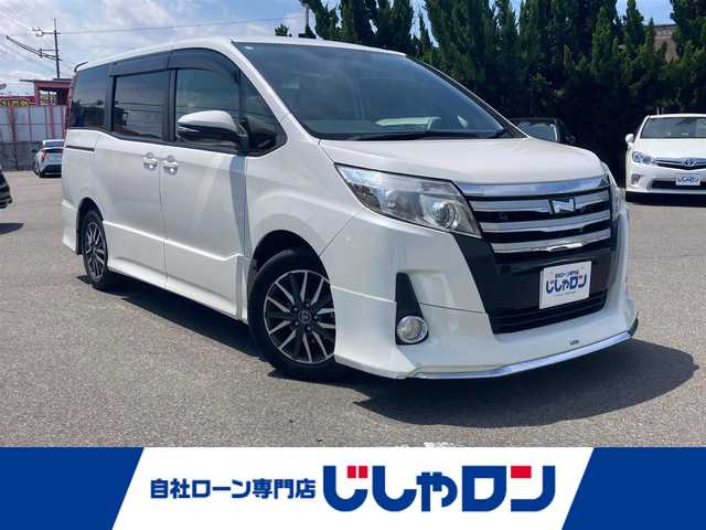 トヨタ ノア Si 和歌山県 2014(平26)年 13.6万km ホワイトパールクリスタルシャイン (株)IDOMが運営する【じしゃロン和歌山店】の自社ローン専用車両になります。こちらは現金またはオートローンご利用時の価格です。自社ローンご希望の方は別途その旨お申付け下さい/【じしゃロン個店占有の為　落札禁止】/純正9インチナビ/Bluetooth接続/フルセグTV/ETC/バックカメラ/純正後部座席モニター/アイドリングストップ/モデリスタエアロ/純正16インチアルミホイール/スペアキー1本/サイドバイザー/取扱説明書