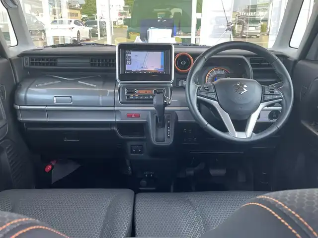 スズキ スペーシア ギア HYBRID XZターボ 青森県 2021(令3)年 2.4万km オフブルーメタリック/ガンメタリック2トーンルーフ 4WD/社外ナビ/地デジTV/CD/BT/両側パワースライドドア/バックカメラ/クリアランスソナー/衝突被害軽減システム/キープレーン/アイドリングストップ/オートライト/ルーフレール/LEDヘッドライト/前席シートヒーター