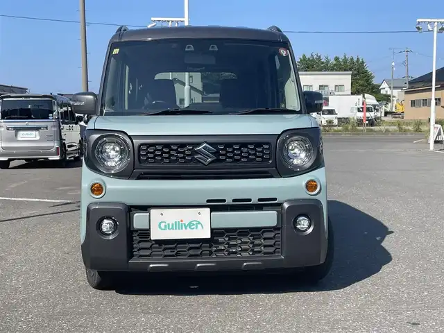 スズキ スペーシア ギア HYBRID XZターボ 青森県 2021(令3)年 2.4万km オフブルーメタリック/ガンメタリック2トーンルーフ 4WD/社外ナビ/地デジTV/CD/BT/両側パワースライドドア/バックカメラ/クリアランスソナー/衝突被害軽減システム/キープレーン/アイドリングストップ/オートライト/ルーフレール/LEDヘッドライト/前席シートヒーター