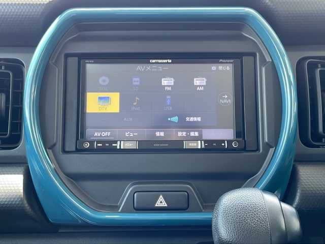スズキ ハスラー HYBRID G 長野県 2020(令2)年 4.4万km デニムブルー ガンメタリック 2トーン 社外ナビ/（AVIC-RZ33）/ワンセグTV/ステアリングスイッチ/コーナーセンサー（後ろのみ）/衝突軽減ブレーキ/アイドリングストップ/前席シートヒーター/レーン逸脱警報/光軸レベライザー/ミラーヒーター/オートライト/スマートキー/Wエアバッグ/ABS/ETC