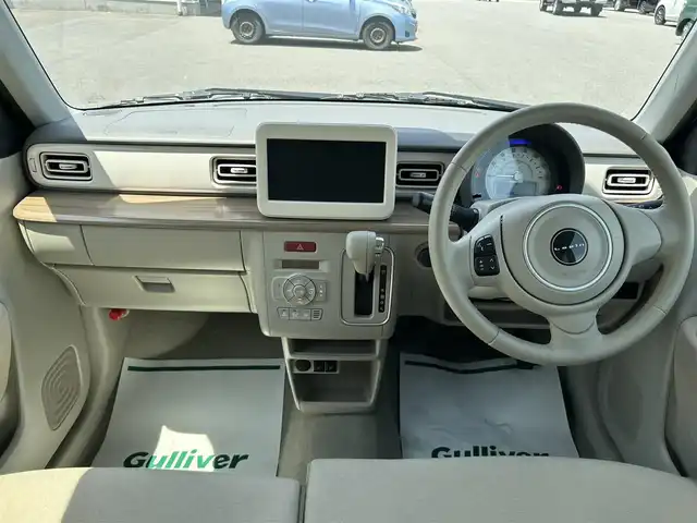 スズキ ラパン X 山形県 2022(令4)年 0.4万km フレンチミントパールメタリック 4WD/スズキセーフティサポート/HIDオートヘッドライト/シートヒーター/純正14インチアルミホイール/アイドリングストップ/コーナーセンサー/ステアリングスイッチ/革巻きステアリング/電動格納ウィンカーミラー/ミラーヒーター/スマートキー×2