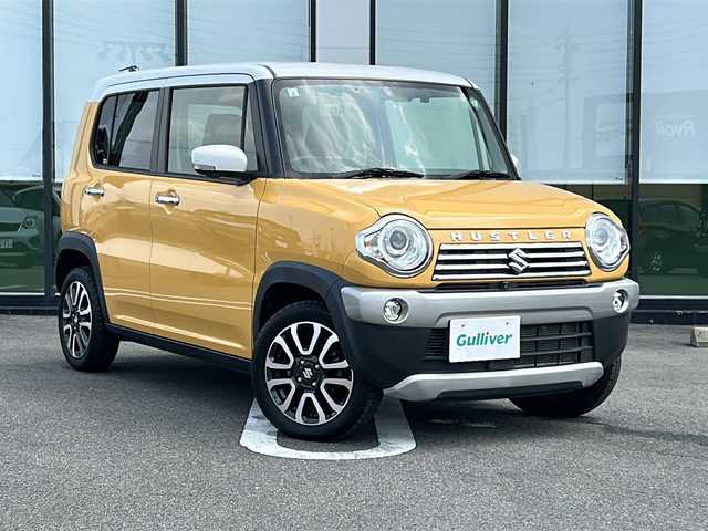 スズキ ハスラー Jターボ ブラックインテリアパッケージ 岐阜県 2019(平31)年 3.4万km アクティブイエロー/ホワイト2トーンルーフ 登録時走行距離：33859km/純正SDナビ（AVIC-RWS901II）/全方位カメラ/フルセグテレビ・BT・CD・DVD/ハーフレザーシート/シートヒーター/クルーズコントロール/パドルシフト/ETC/ドライブレコーダー/レーンキープアシスト/純正フロアマット/プッシュスタート/スマートキー/LEDヘッドライト/フォグライト/純正１５インチアルミホイール