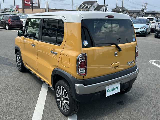 スズキ ハスラー Jターボ ブラックインテリアパッケージ 岐阜県 2019(平31)年 3.4万km アクティブイエロー/ホワイト2トーンルーフ 登録時走行距離：33859km/純正SDナビ（AVIC-RWS901II）/全方位カメラ/フルセグテレビ・BT・CD・DVD/ハーフレザーシート/シートヒーター/クルーズコントロール/パドルシフト/ETC/ドライブレコーダー/レーンキープアシスト/純正フロアマット/プッシュスタート/スマートキー/LEDヘッドライト/フォグライト/純正１５インチアルミホイール