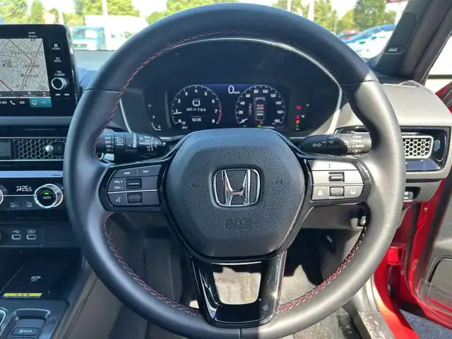 ホンダ シビック EX 栃木県 2021(令3)年 1.7万km プレミアムクリスタルレッドM ワンオーナー/ホンダセンシング/純正ナビ/フルセグTV/DVD/Bluetooth/USB/AppleCarPlay/バックカメラ/ビルトインETC2.0/ダウンサス/社外マフラー（純正サス積込)/ハーフレザーシート/パワーシート/シートヒーター/TVキャンセラー/ワイヤレス充電/フットイルミネーション/ブラインドスポットモニター/アダプティブクルーズコントロール/コーナーセンサー/スマートキー/プッシュスタート