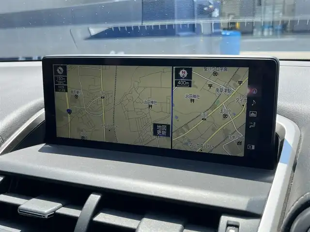 レクサス ＮＸ 300h Fスポーツ 滋賀県 2018(平30)年 7.2万km マーキュリーグレーマイカ 純正ナビ/(CD/DVD/フルセグ/Bluetooth)/パノラミックビューモニター/BSM/レザーシート/シートヒーター/ベンチレーション/パワーシート/ステアリングヒーター/3眼LEDヘッドライト/レーダークルコン/ETC2.0/電動リアゲート/前後ドラレコ/コーナーセンサー/ステアリングスイッチ/スマートキー/プッシュスタート