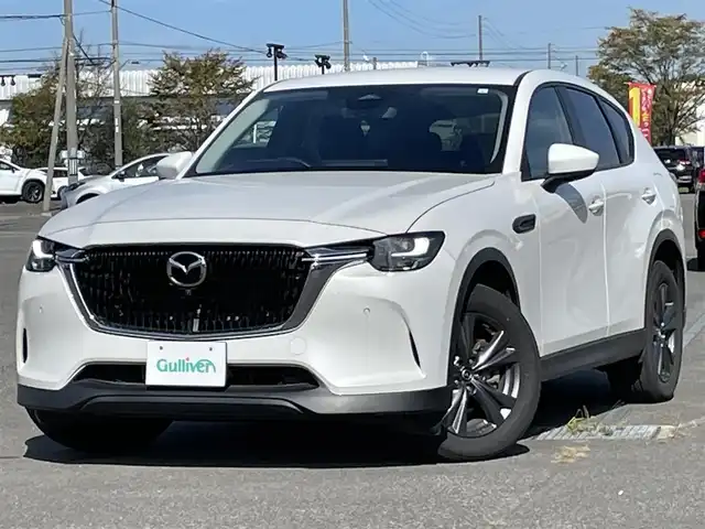 マツダ ＣＸ－６０ XD Sパッケージ 道央・札幌 2023(令5)年 1.2万km ロジウムホワイトプレミアムメタリック ４WD/純正SDナビ/AM/FM/USB/BT/衝突被害軽減ブレーキ/トランクションコントロールシステム/レーダークルーズコントロール/レーンキープアシスト/ダウンヒルアシストコントロール/クリアランスソナー/ブラインドスポットモニター/全方位カメラ/ビルトインETC/Mi-DRIVE/アイドリングストップ/D席パワーシート/D席メモリーシート/前席シートヒーター/ハンドルヒーター/革巻きステアリング/ステアリングリモコン/パドルシフト/電動パーキング/オートブレーキホールド/プッシュスタート/スマートキー/LEDヘッドライト/オートライト/オートハイビーム/電動格納ミラー/ウィンカーミラー/フロアマット/スペアキー