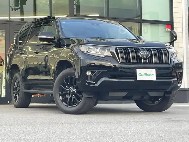 トヨタ ランドクルーザー プラド TX Lパッケージ ブラックED 愛媛県 2021(令3)年 2.5万km アティチュードブラックマイカ 純正9型ナビ/バックカメラ/黒革温冷電動シート/サンルーフ/トヨタセーフティセンス/レーダークルーズコントロール/クリアランスソナー/衝突被害軽減装置/車線逸脱防止装置/センターデフロック/ダウンヒルアシストコントロール/オートマチックハイビーム/排ガス浄化スイッチ/ヘッドライトウォッシャー/ステアリングリモコン/ルーフレール/ETC2.0/現状サマー(純正AＷ)(265/60/R18)/MICHELIN LATITUDE TOURHP/禁煙車