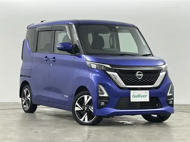 日産 ルークス HWS Gターボ プロパイロットED 福島県 2020(令2)年 3.4万km アトランティックブルー プロパイロット/・インテリジェントエマージェンシーブレーキ/・アラウンドビューモニター/・踏み間違い防止アシスト/・レーンアシスト/・先行車発進お知らせ機能/コーナーセンサー/純正9インチナビ/・型式：MM319D-L/・フルセグ/TV/BT/SD/AUX/USB/CD/DVD/FM/AM/全方位カメラ/両側パワースライドドア/LEDオートライト/ベンチシート/純正15インチアルミホイール/サンシェード/純正フロアマット/プッシュスタート/・スマートキー/・エンジンスターター