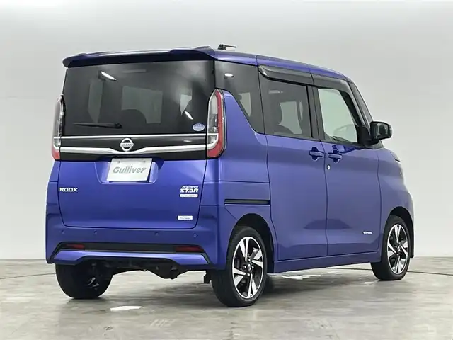 日産 ルークス HWS Gターボ プロパイロットED 福島県 2020(令2)年 3.4万km アトランティックブルー プロパイロット/・インテリジェントエマージェンシーブレーキ/・アラウンドビューモニター/・踏み間違い防止アシスト/・レーンアシスト/・先行車発進お知らせ機能/コーナーセンサー/純正9インチナビ/・型式：MM319D-L/・フルセグ/TV/BT/SD/AUX/USB/CD/DVD/FM/AM/全方位カメラ/両側パワースライドドア/LEDオートライト/ベンチシート/純正15インチアルミホイール/サンシェード/純正フロアマット/プッシュスタート/・スマートキー/・エンジンスターター