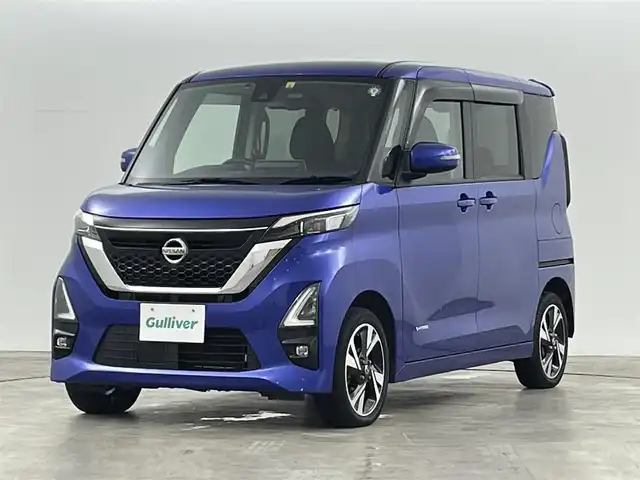日産 ルークス HWS Gターボ プロパイロットED 福島県 2020(令2)年 3.4万km アトランティックブルー プロパイロット/・インテリジェントエマージェンシーブレーキ/・アラウンドビューモニター/・踏み間違い防止アシスト/・レーンアシスト/・先行車発進お知らせ機能/コーナーセンサー/純正9インチナビ/・型式：MM319D-L/・フルセグ/TV/BT/SD/AUX/USB/CD/DVD/FM/AM/全方位カメラ/両側パワースライドドア/LEDオートライト/ベンチシート/純正15インチアルミホイール/サンシェード/純正フロアマット/プッシュスタート/・スマートキー/・エンジンスターター