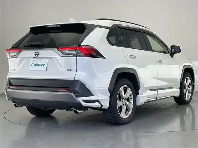 トヨタ ＲＡＶ４ ハイブリットG 愛知県 2021(令3)年 4.6万km ホワイトパールクリスタルシャイン 純正９型ＤＡナビＴＶ　全方位カメラ　モデリスタエアロ　禁煙　黒革　シートヒーター　ステアリングヒーター　デジタルインナーミラー　ドラレコ　電動シート　パワーバックドア　衝突軽減　追従クルコン　ＬＥＤオートライト　トヨタセーフティセンス　ルーフレール　メモリシート　純正フロアマット