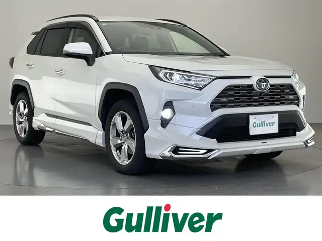 トヨタ ＲＡＶ４ ハイブリットG 愛知県 2021(令3)年 4.6万km ホワイトパールクリスタルシャイン 純正９型ＤＡナビＴＶ　全方位カメラ　モデリスタエアロ　禁煙　黒革　シートヒーター　ステアリングヒーター　デジタルインナーミラー　ドラレコ　電動シート　パワーバックドア　衝突軽減　追従クルコン　ＬＥＤオートライト　トヨタセーフティセンス　ルーフレール　メモリシート　純正フロアマット