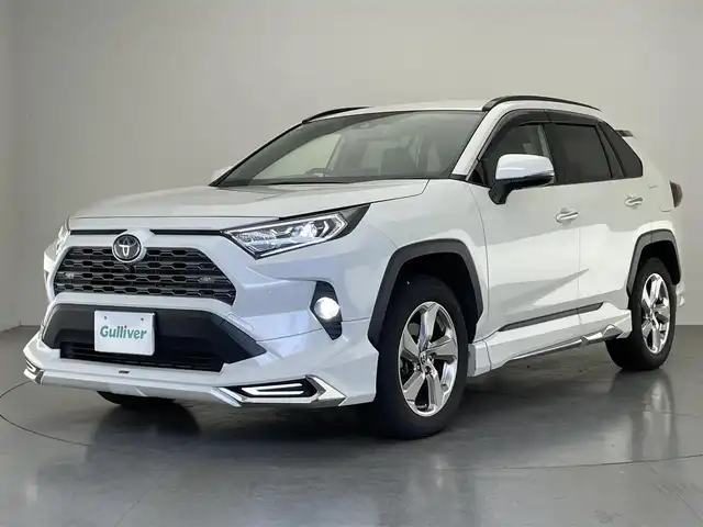 トヨタ ＲＡＶ４ ハイブリットG 愛知県 2021(令3)年 4.6万km ホワイトパールクリスタルシャイン 純正９型ＤＡナビＴＶ　全方位カメラ　モデリスタエアロ　禁煙　黒革　シートヒーター　ステアリングヒーター　デジタルインナーミラー　ドラレコ　電動シート　パワーバックドア　衝突軽減　追従クルコン　ＬＥＤオートライト　トヨタセーフティセンス　ルーフレール　メモリシート　純正フロアマット