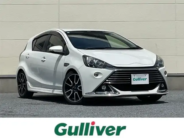 トヨタ アクア G G’s 茨城県 2017(平29)年 5.8万km ライムホワイトパールクリスタルシャイン トヨタセーフティセンス/・プリクラッシュセーフティ/・レーンディパーチャーアラート/・オートマチックハイビーム/クルーズコントロール/社外ナビ/・バックカメラ/・フルセグTV/BT/CD/DVD/G’s専用17インチAW/G’s専用ハーフレザーシート/前席シートヒーター/LEDヘッドライト/オートライト/フォグランプ/ETC/プッシュスタート/ステアリングスイッチ/ISOFIX/タワーバー/純正G’s専用アルミ付きタイヤ4本積込