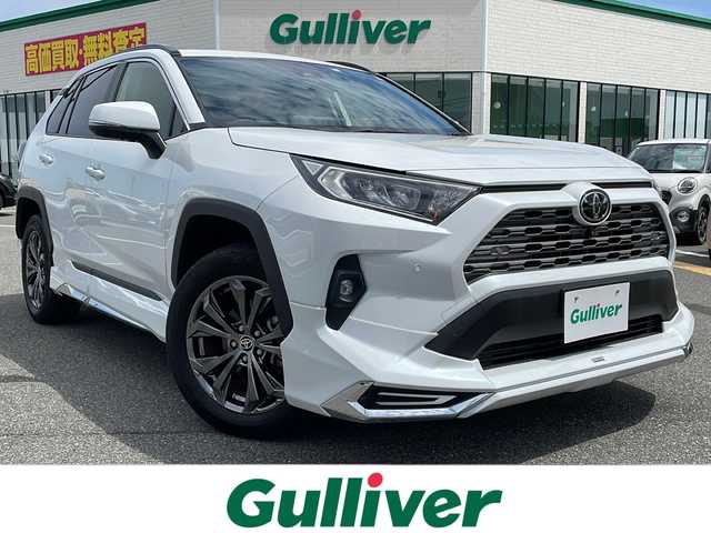 トヨタ ＲＡＶ４ G 鳥取県 2023(令5)年 0.8万km プラチナホワイトパールマイカ ４・W・D/純正10.5インチディスプレイオーディオ/（ナビ/フルセグ/BT/USB）/アラウンドビューモニター/トヨタセーフティセンス/モデリスタエアロ/フロント/サイド/リア/合皮レザーシート/パワーバックドア/ビルトインETC/スマートルームミラー/運転席パワーシート/前席シートヒーター/エアシート/LEDヘットライト/純正18インチアルミホイール/プッシュエンジンスタート/スマートキー