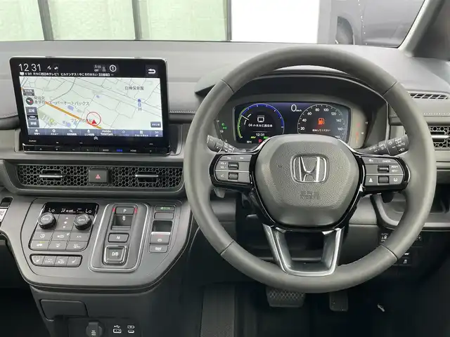 ホンダ ステップワゴン スパーダ eHEV 香川県 2025(令7)年 0.1千km クリスタルブラックパール 登録時走行距離：６ｋｍ/登録済未使用車/ホンダセンシング　/純正ナビゲーション/→フルセグ　/→ＣＤ／ＤＶＤ　/レーダークルーズコントロール/ブラインドスポットモニター/ステアリングリモコン/革巻きステアリング　　/シートヒーター　/両側パワースライド　/フリップダウンモニター　/オットマン　/ＬＥＤオートライト　/フォグランプ/前後コーナーセンサー/スマートキー/スペアキー