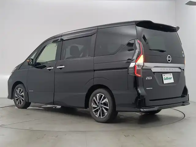 日産 セレナ ハイウェイスター V 愛知県 2020(令2)年 2.3万km ダイヤモンドブラック 純正ナビ/（AM/FM/CD/DVD/BT)/フルセグTV/フリップダウンモニター/アラウンドビューモニター/レーダークルーズコントロール/両側パワースライドドア/エマージェンシーブレーキ/レーンキープアシスト/横滑防止装置/ビルトインETC/ブラインドスポットモニター/純正16インチアルミホイール/コーナーセンサー/ドライブレコーダー/純正フロアマット/スマートキー/プッシュスタート/スペアキー×１/LEDヘッドライト/保証書