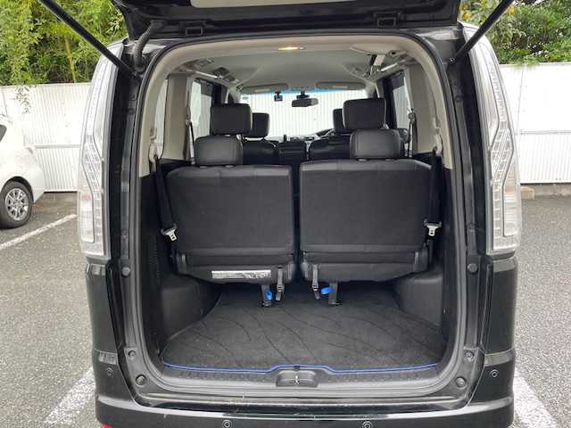 日産 セレナ HWS S HV Vセレ +Sefty 茨城県 2014(平26)年 10.3万km ダイヤモンドブラック 純正ナビ/　【AM/FM/BT/フルセグ/DVD/AUX】/レザーシート/両側パワースライドドア/アラウンドビューモニター/ETC/WAC/純正エアロシート/レーンキープアシスト/オートライト/衝突被害軽減システム/LEDヘッドライト
