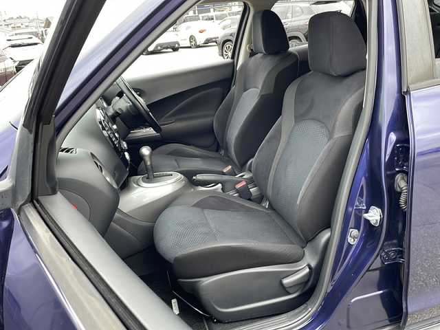 日産 ジューク 15RX Vセレクション 富山県 2016(平28)年 11.3万km アズライトブルー 禁煙車　/エマージェンシーブレーキ　/全方位カメラ　/バックカメラ　/スマートキー　/純正アルミホイール　/純正オーディオ　/ウィンカーミラー　/電動格納ミラー　/ビルトインＥＴＣ　/プッシュスタート