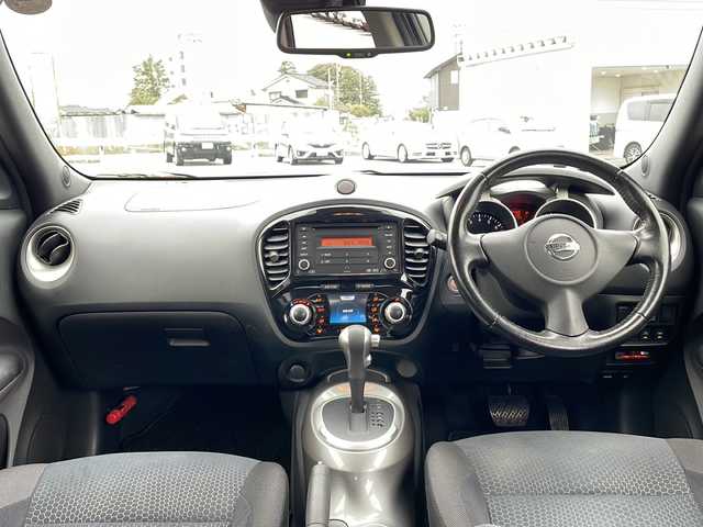 日産 ジューク 15RX Vセレクション 富山県 2016(平28)年 11.3万km アズライトブルー 禁煙車　/エマージェンシーブレーキ　/全方位カメラ　/バックカメラ　/スマートキー　/純正アルミホイール　/純正オーディオ　/ウィンカーミラー　/電動格納ミラー　/ビルトインＥＴＣ　/プッシュスタート