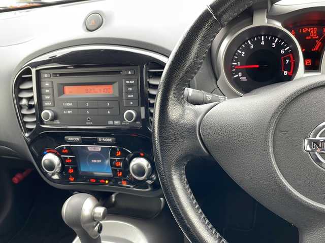 日産 ジューク 15RX Vセレクション 富山県 2016(平28)年 11.3万km アズライトブルー 禁煙車　/エマージェンシーブレーキ　/全方位カメラ　/バックカメラ　/スマートキー　/純正アルミホイール　/純正オーディオ　/ウィンカーミラー　/電動格納ミラー　/ビルトインＥＴＣ　/プッシュスタート