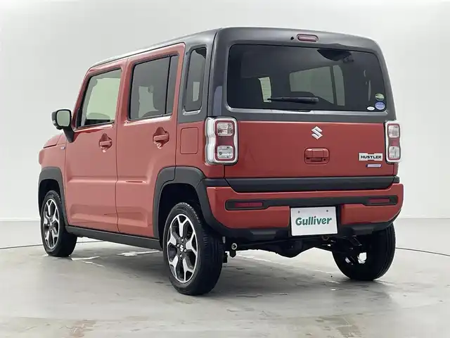 スズキ ハスラー HYBRID X 福井県 2020(令2)年 0.8万km バーミリオンオレンジ/ガンメタリック2トーン 純正SDナビ/AM/FM/CD/DVD/Bluetooth/ワンセグTV/全方位カメラ/衝突被害軽減ブレーキ/レーンキープアシスト/横滑り防止装置/アイドリングストップ/スノーモード/グリップコントロール/シートヒーター/オートライト/LEDヘッドライト/フォグランプ/スマートキー/プッシュスタート/電動格納ミラー/純正15インチAW/純正フロアマット