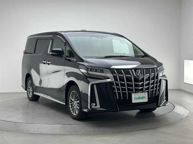 トヨタ アルファードハイブリット エグゼクティブ ラウンジ S 兵庫県 2023(令5)年 6.1万km ブラック 純正SDナビ(CD/DVD/Bluetooth/フルセグ)/アラウンドビューモニター/サンルーフ/両側パワースライドドア/フリップダウンモニター/デジタルインナーミラー/シートヒーター(二列目まで)/エアシート/パワーシート/JBLサウンド/LEDヘッドライト/レザーシート/オートライト/オートマチックハイビーム/追従型クルーズコントロール/ステアリングスイッチ