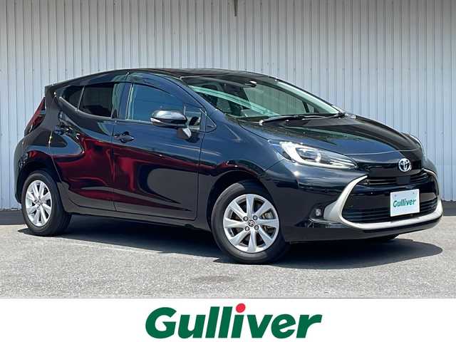 トヨタ アクア Z 長野県 2022(令4)年 1.6万km ブラックマイカ ４WD/Toyota Safety Sense P/純正メーカーディスプレイオーディオ/バックカメラ/前後コーナーセンサー/純正１５インチアルミ/クルーズコントロール/LEDヘッドライト/スマートキー/保証書