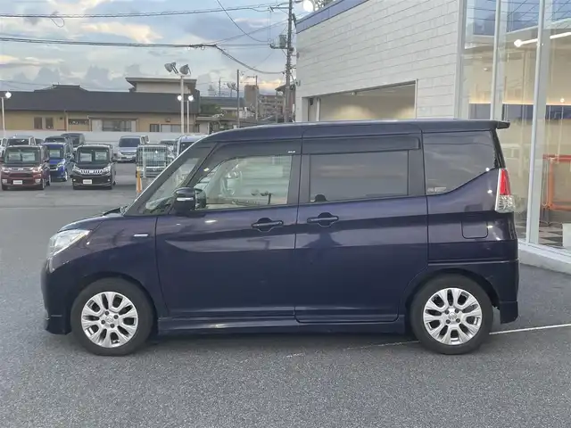 スズキ ソリオ HV MZ 山梨県 2018(平30)年 8.4万km ミッドナイトバイオレットメタリック (株)IDOMが運営する【じしゃロン甲府店】の自社ローン専用車両になります。/こちらは現金またはオートローンご利用時の価格です。自社ローンご希望の方は別途その旨お申付け下さい/スマートキー /衝突軽減ブレーキ/レーダークルーズ/パドルシフト/両側パワースライドドア/リアコーナーセンサー/８インチナビ・フルセグTV/CD・DVD・BTオーディオ/全方位カメラ/オートライト/取説書