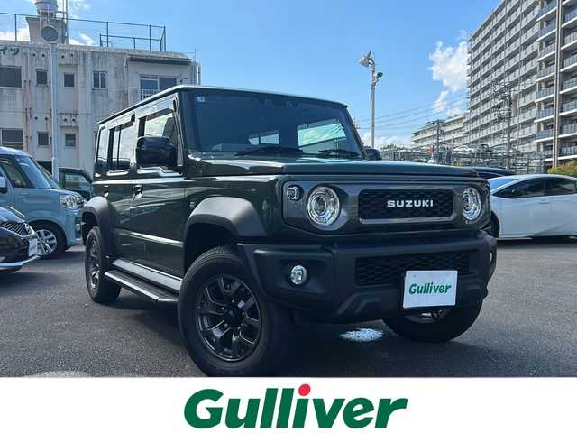 スズキ ジムニー ノマド FC 宮崎県 2025(令7)年 0.4万km Ｄグリーン ボディーカラー：ジャングルグリーン2（WA7 ）/スマートキー　社外ナビ　Bluetooth　バックカメラ　フルセグＴＶ　ＵＳＢ入力端子　クルーズコントロール　社外デジタルインナーミラー型ドライブレコーダー前後　４ＷＤ　アイドリングストップ　背面タイヤ　シートヒーター　コーナーセンサー　社外リアテール　社外サイドステップ