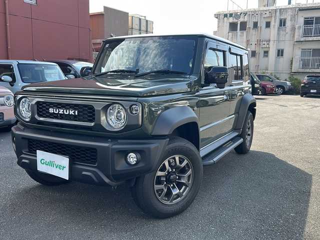 スズキ ジムニー ノマド FC 宮崎県 2025(令7)年 0.4万km Ｄグリーン ボディーカラー：ジャングルグリーン2（WA7 ）/スマートキー　社外ナビ　Bluetooth　バックカメラ　フルセグＴＶ　ＵＳＢ入力端子　クルーズコントロール　社外デジタルインナーミラー型ドライブレコーダー前後　４ＷＤ　アイドリングストップ　背面タイヤ　シートヒーター　コーナーセンサー　社外リアテール　社外サイドステップ