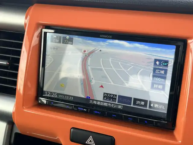 スズキ ハスラー X 道南・函館 2015(平27)年 3.9万km パッションオレンジマイカ/スペリアホワイト /社外メモリーナビ//フルセグTV//レーダーブレーキサポート//運転席シートヒーター//ヒルディセントコントロール//グリップコントロール//HIDヘッドライト//フォグランプ//アイドリングストップ//横滑り防止//スペアキー//取扱説明書//保証書