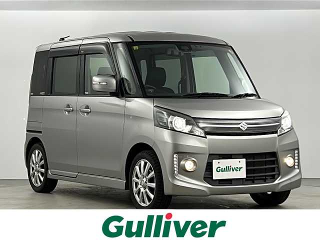 スズキ スペーシア カスタム XS リミテッド 愛知県 2014(平26)年 3.1万km スチールシルバーM スズキセーフティーサポート/・レーダーブレーキサポート/・横滑り防止/社外7インチSDナビ/・CD.DVD.SD.USB/バックカメラ/ワンセグTV/両側パワースライドドア/前席シートヒーター/ステアリングスイッチ/プッシュスタート/スマートキー/LEDヘッドライト/フォグライト/社外15インチAW/夏タイヤ積込み/(165/55/15)/ドアバイザー/ロールサンシェード