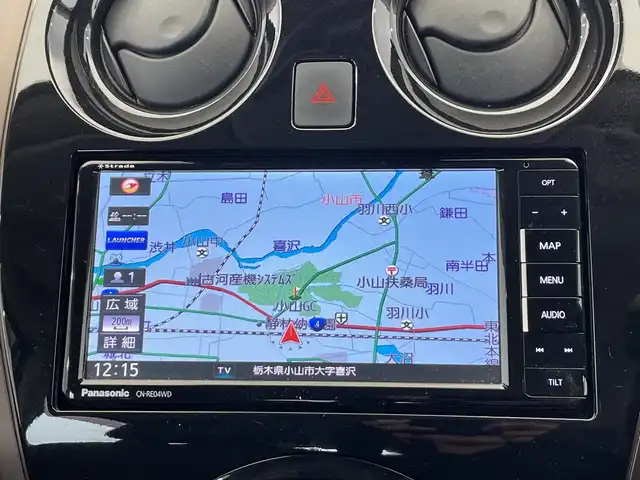 日産 ノート e－パワー メダリスト 栃木県 2018(平30)年 2.4万km ピンク 社外ナビ/（CD/DVD/ワンセグTV/Bluetooth）/バックカメラ/全方位カメラ/エマージェンシーブレーキ/車線逸脱警報/コーナーセンサー/ETC/ハーフレザーシート/禁煙車/デジタルインナーミラー/オートライト/LEDヘッドライト/横滑り防止機能/フォグランプ/スマートキー/プッシュスタート/ステアリングスイッチ/電動格納ミラー/社外アルミホイール/純正フロアマット