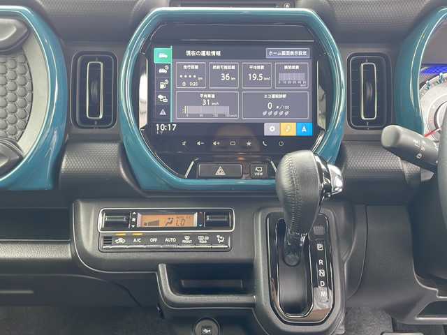 スズキ ハスラー HYBRID X ターボ 静岡県 2020(令2)年 3.5万km ブリスクブルーメタリック/ホワイト2トーンルーフ 純正9インチナビ/地デジTV/Bluetooth/バック/全周囲カメラ/レーダーブレーキサポート/前席シートヒーター/レーダークルーズコントロール/純正15インチAW/ビルトインETC/LEDヘッドライト/スマートキー