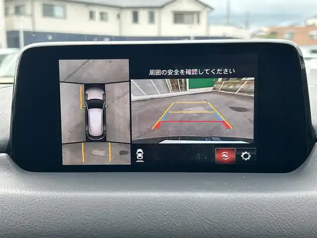 マツダ ＣＸ－８ XD プロアクティブ 静岡県 2019(平31)年 7万km ディープクリスタルブルーマイカ エンジンスタートボタン/パワーステアリング/パワーウィンドウ/アイドリングストップ/WAC/スマートキー（スペアキー1本）/クルーズコントロール（追従走行：有）/純正ETC/純正SDナビ（BT接続、フルセグTV、CDチェンジャー、AUX、DVD再生機能有)/全方位カメラ/後席用モニター（ALPINE)/３列シート/電動リアゲート/前後ドライブレコーダー/純正フロアマット/布系シート/D席パワーシート/D+N席シートヒーター/純正フロアマット/純正アルミホイール/ルーフレール/ABS/横滑り防止装置/レーンキープアシスト/オートライト/オートマチックハイビーム/前後コーナーセンサー/LEDヘッドライト/W+サイドエアバッグ/衝突軽減システム