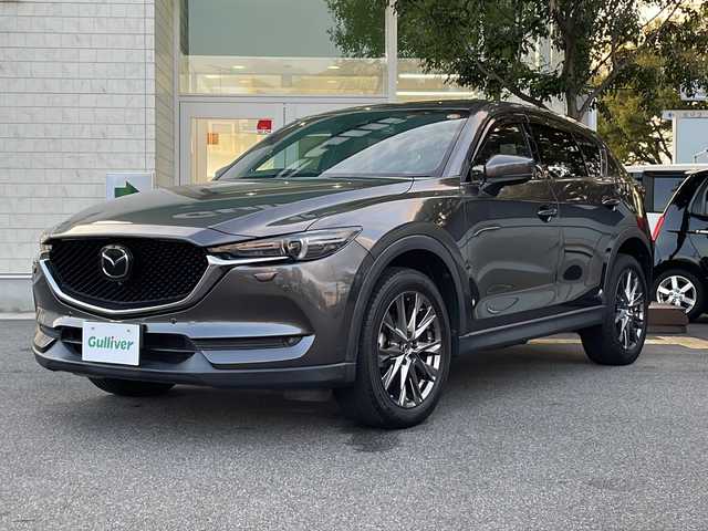マツダ ＣＸ－５ XD エクスクルーシブモード 鳥取県 2019(令1)年 5.2万km マシーングレープレミアムM 4WD/i-ACTIVSENSE/・スマートブレーキサポート/・ブラインド・スポット・モニタリング/・車線逸脱警報システム/メーカーナビ/・フルセグ/CD/DVD/Bluetooth/全方位モニター/BOSEサウンドシステム/10スピーカー/本革シート/・シートヒーター/ベンチレーション/ハンドルヒーター/パワーリアゲート/スマートキー/プッシュスタート/ETC/アクティブドライビングディスプレイ/前後ドライブレコーダー/高輝度ダーク塗装純正19AW/LEDヘッドライト/オートライト/W&サイドエアバック/カーテンエアバック