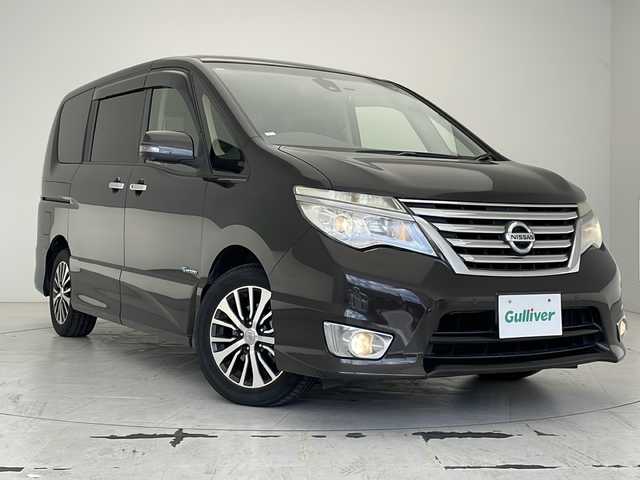 日産 セレナ ハイウェイS S HV Aセーフ 沖縄県 2014(平26)年 8万km タイガーアイブラウン 純正ナビ（MC314D-W）/ ＴＶ/ＣＤ/ＤＶＤ/Ｂｌｕｅｔｏｏｔｈ　/アラウンドビューモニター/フリップダウンモニター　/ドライブレコーダー（HDR352－GH)/ビルトインETC/両側パワースライドドア/クルーズコントロール/オートライト/純正16インチAW/社外フロアマット/スマートキー　/スペアキー