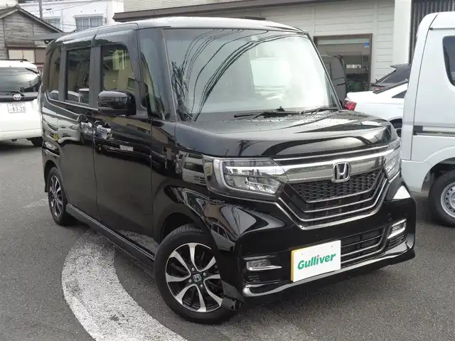 ホンダ Ｎ ＢＯＸ カスタム G L ホンダセンシング 鹿児島県 2020(令2)年 9.8万km クリスタルブラックパール ワンオーナー/車検令和9年3月まで/取説、ナビ取説、保証書あり/純正Gathersナビ(VXM-214VFi)/バックカメラ、フルセグTV、DVD/ブルートゥースオーディオ、SD音録/ホンダセンシング/レーダークルーズコントロール/前席左右シートヒーター/LEDヘッドライト/LEDフォグライト/左側パワースライドドア/ビルトインETC/サイドカーテンエアバッグ/プッシュスタート/スマートキー2個あり