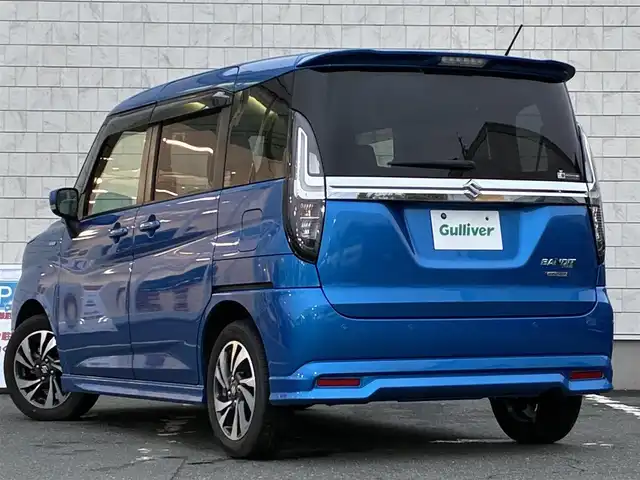 スズキ ソリオ バンディット HV MV 愛知県 2022(令4)年 0.9万km スピーディーブルーM ワンオーナー　/純正１０型ナビ　/・フルセグＴＶ　/・Ｂｌｕｅｔｏｏｔｈ　/・CD/DVD/片側パワスラ　/シートヒーター(D/N)/ヘッドアップディスプレイ　/レーダークルーズ　/車線逸脱警報　/前後ドラレコ　/純正フロアマット　/純正ＡＷ　/フォグランプ　/保証書　/取扱説明書