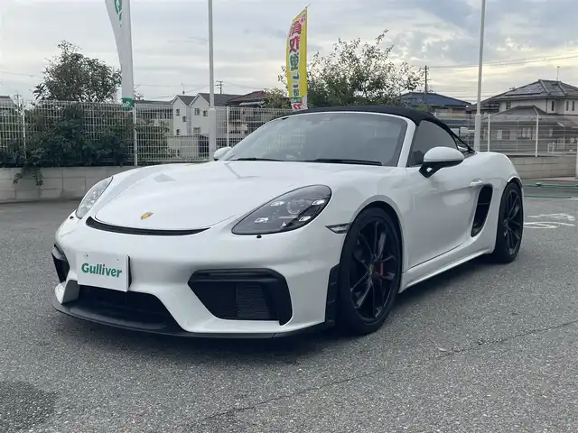 ポルシェ ポルシェ ７１８スパイダー 兵庫県 2021(令3)年 0.9万km 白 ワンオーナー/純正メーカーナビ/ハーフレザーシート/バックカメラ/アイドリングストップ/ビルトインETC2.0/シートヒーター/PDLS LEDヘッドライト/Auto BLIP/純正フロアマット/純正20インチアルミ