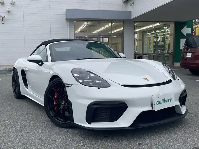 ポルシェ ポルシェ ７１８スパイダー 兵庫県 2021(令3)年 0.9万km 白 ワンオーナー/純正メーカーナビ/ハーフレザーシート/バックカメラ/アイドリングストップ/ビルトインETC2.0/シートヒーター/PDLS LEDヘッドライト/Auto BLIP/純正フロアマット/純正20インチアルミ