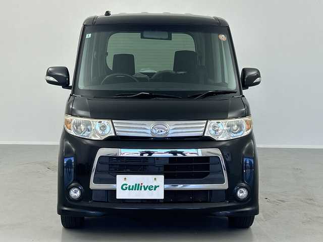 ダイハツ タント カスタム X 福島県 2012(平24)年 10.6万km ブラックマイカメタリック /禁煙車　//社外７型ナビ　//片側パワースライドドア　//スタッドレスＡＷセット積み込み　//ＥＴＣ　//ＵＳＢ入力端子　//ワンセグＴＶ　//取扱説明書　//保証書　//記録簿　//スペアキー　//フォグランプ
