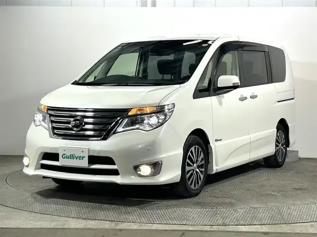 日産 セレナ HWS S HV Vセレ +Sefty Aセーフ 大阪府 2015(平27)年 3.3万km ブリリアントホワイトパール 純正ナビ(フルセグ/DVD再生/Bluetooth) 衝突軽減 後席モニター 両側パワースライドドア 360カメラ ETC クルコン レーンアシスト リアオートエアコン オートライト ワンオーナー