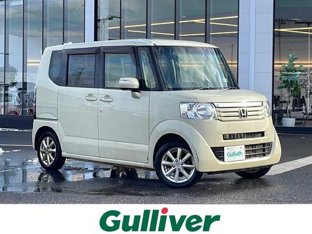 ホンダ Ｎ ＢＯＸ G Lパッケージ 新潟県 2014(平26)年 8.2万km ヒダマリアイボリーパール 社外メモリナビ：NX615/Bluetooth/ワンセグTV/CD/DVD/AM/FM/バックカメラ/片側電動ドア/横滑り防止装置/フロアマット/スペアキー×1/保証書/取扱説明書